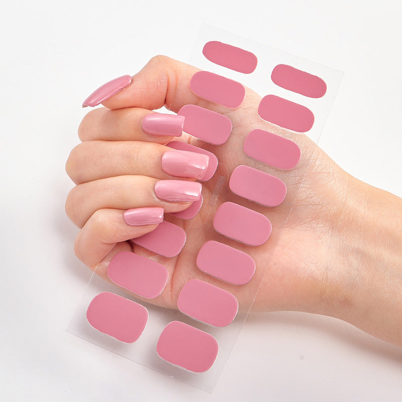 Nail Art Stickers – Solid Color Self-Adhesive Nail Strips Set