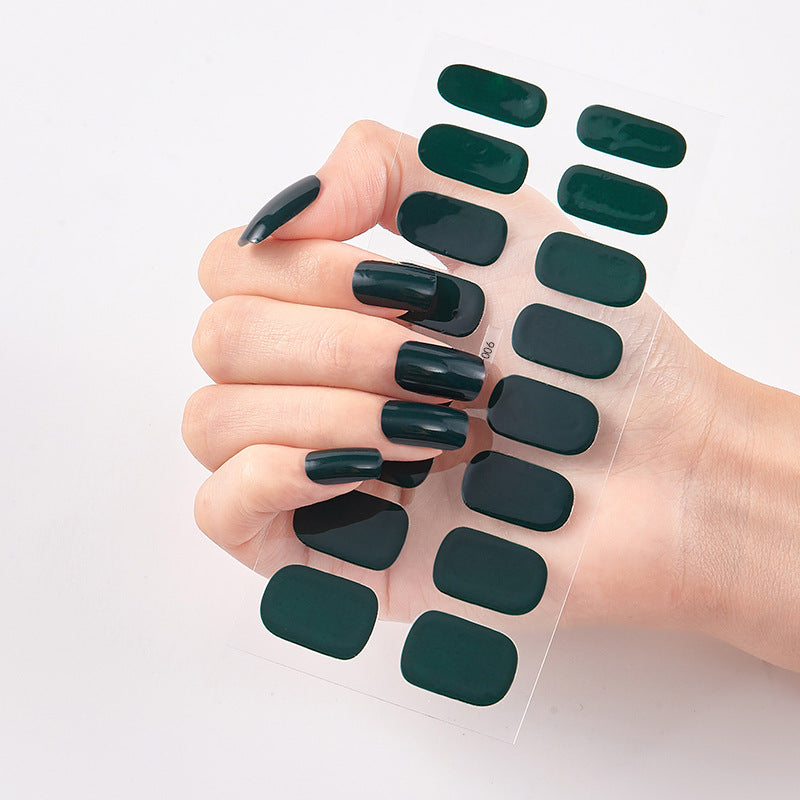 Nail Art Stickers – Solid Color Self-Adhesive Nail Strips Set