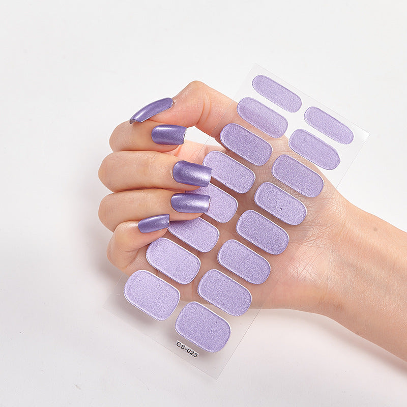 Nail Art Stickers – Solid Color Self-Adhesive Nail Strips Set