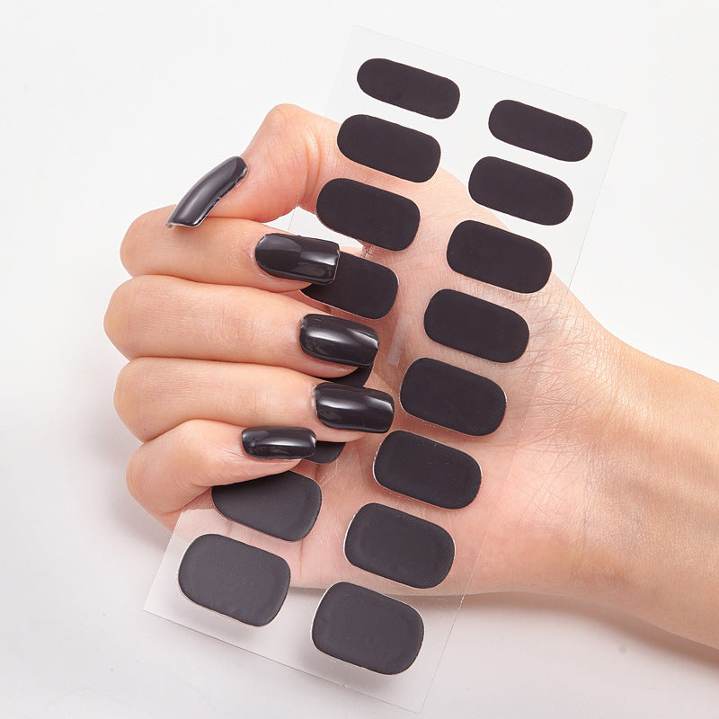 Nail Art Stickers – Solid Color Self-Adhesive Nail Strips Set