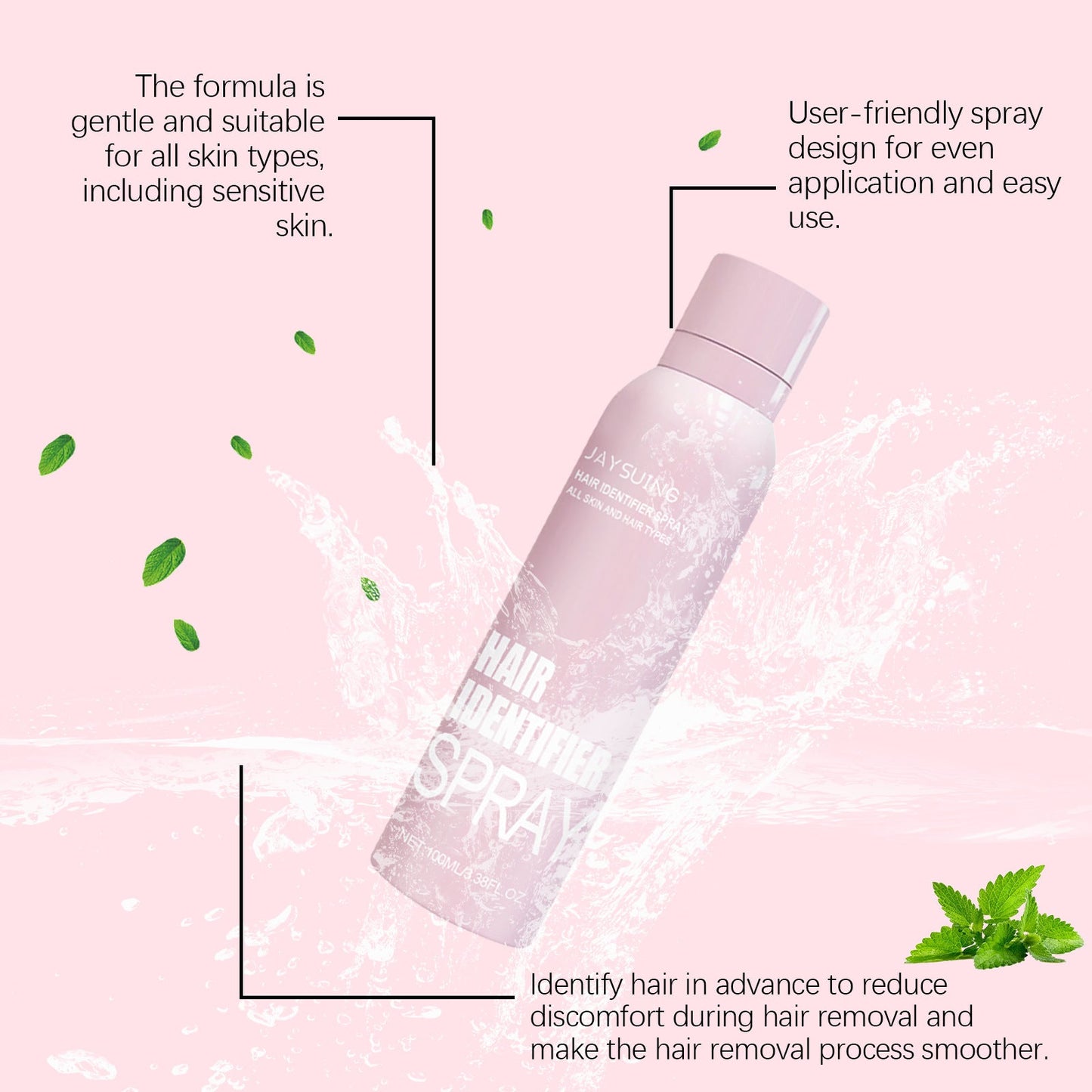 Hair Identifier Spray Set – Moisturizing Dermaplaner Spray for Face Shaving CJ