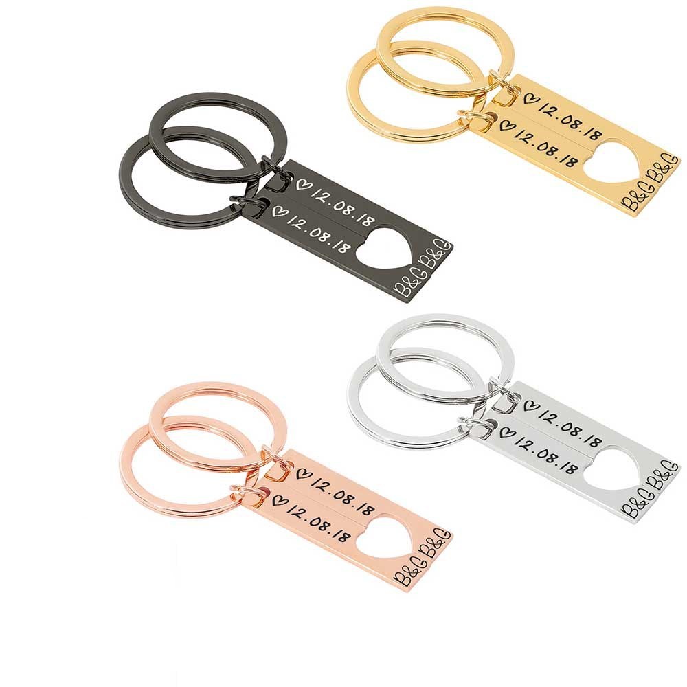 Customized Couples Keychain – Perfect Gift for Anniversary or Valentine’s Day CJ