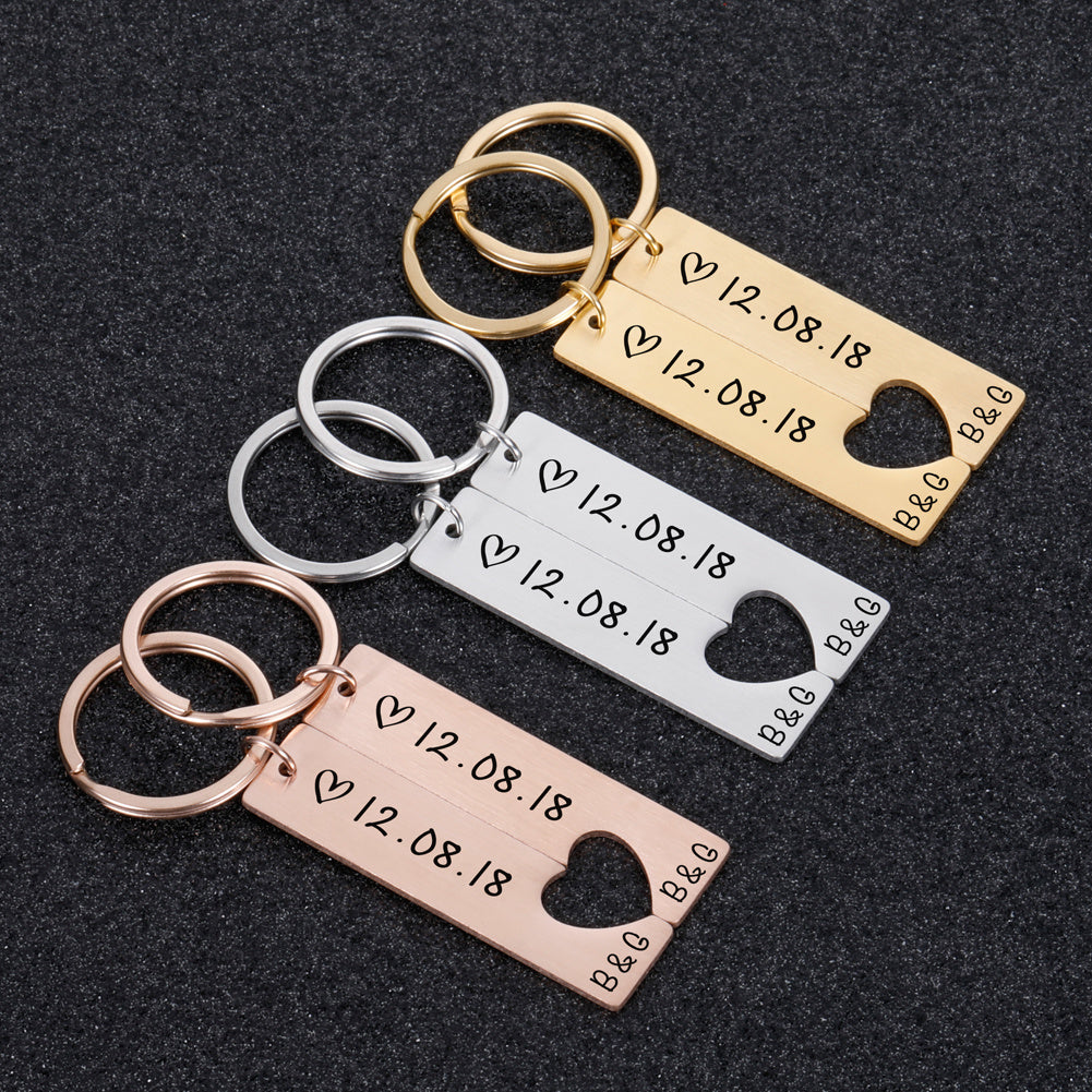 Customized Couples Keychain – Perfect Gift for Anniversary or Valentine’s Day CJ