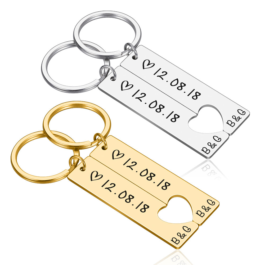 Customized Couples Keychain – Perfect Gift for Anniversary or Valentine’s Day CJ