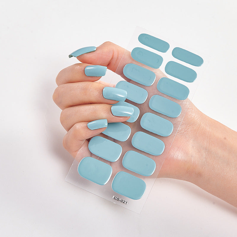 Nail Art Stickers – Solid Color Self-Adhesive Nail Strips Set