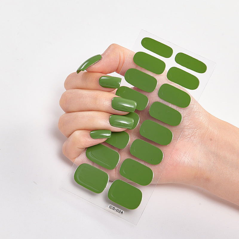 Nail Art Stickers – Solid Color Self-Adhesive Nail Strips Set