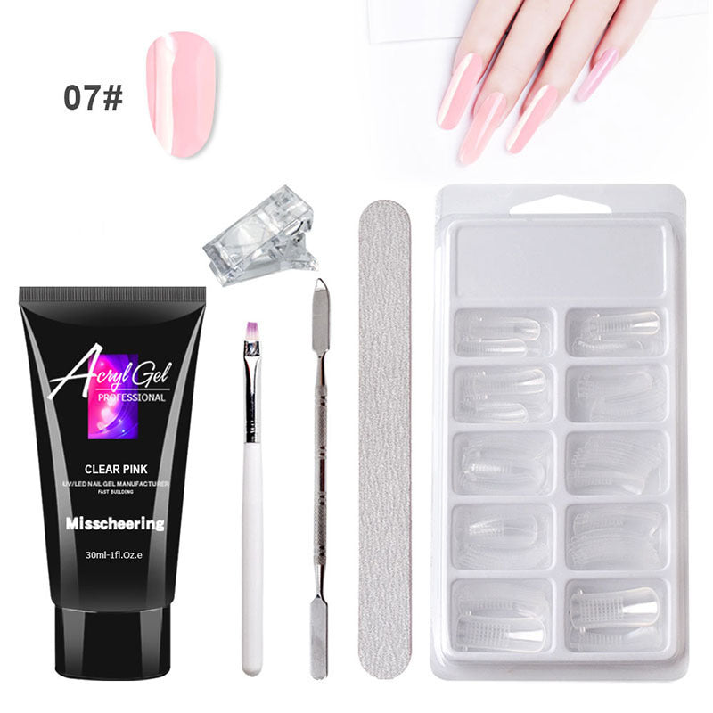 Painless Extension Gel Nail Art – Quick Crystal Gel Set Without Paper Holder CJ