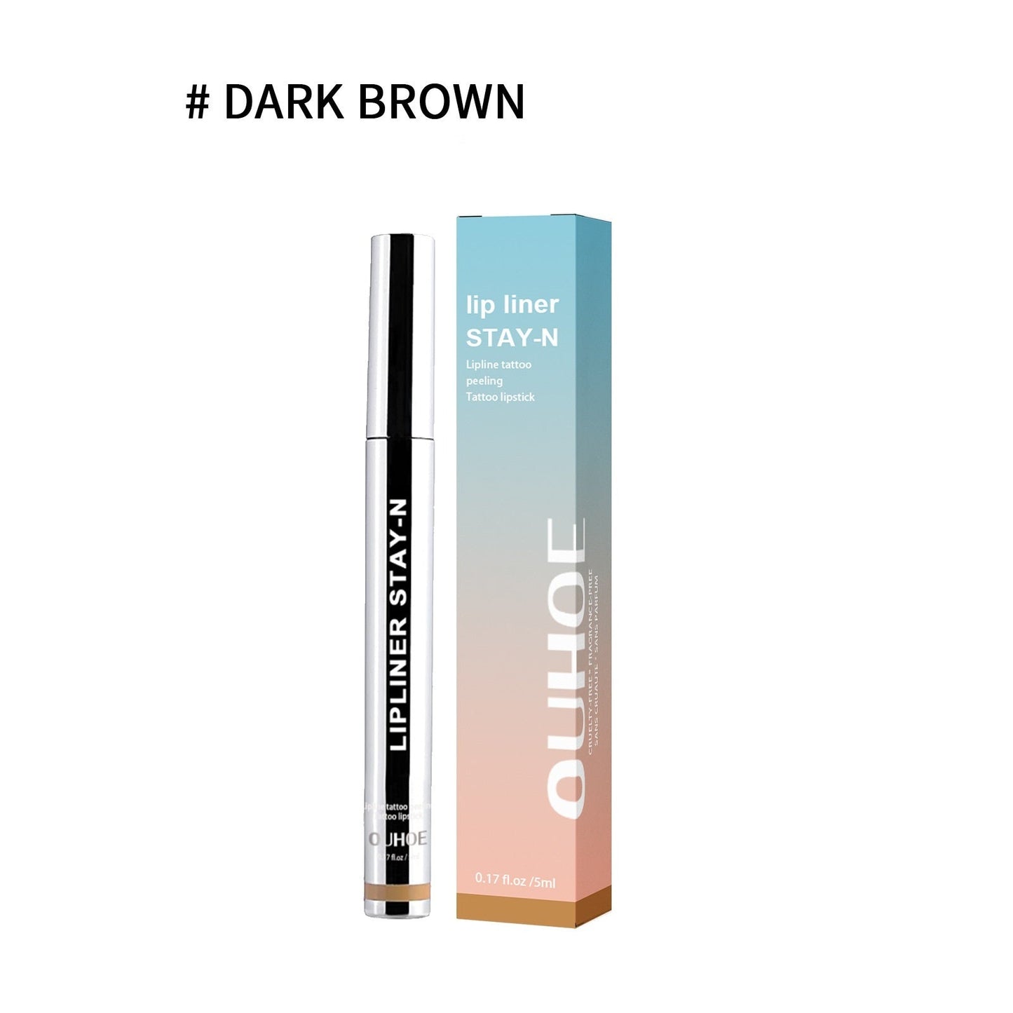 Dark Brown Lip Liner Pen – Waterproof, Long-Lasting, and Plumping Lip Definition CJ