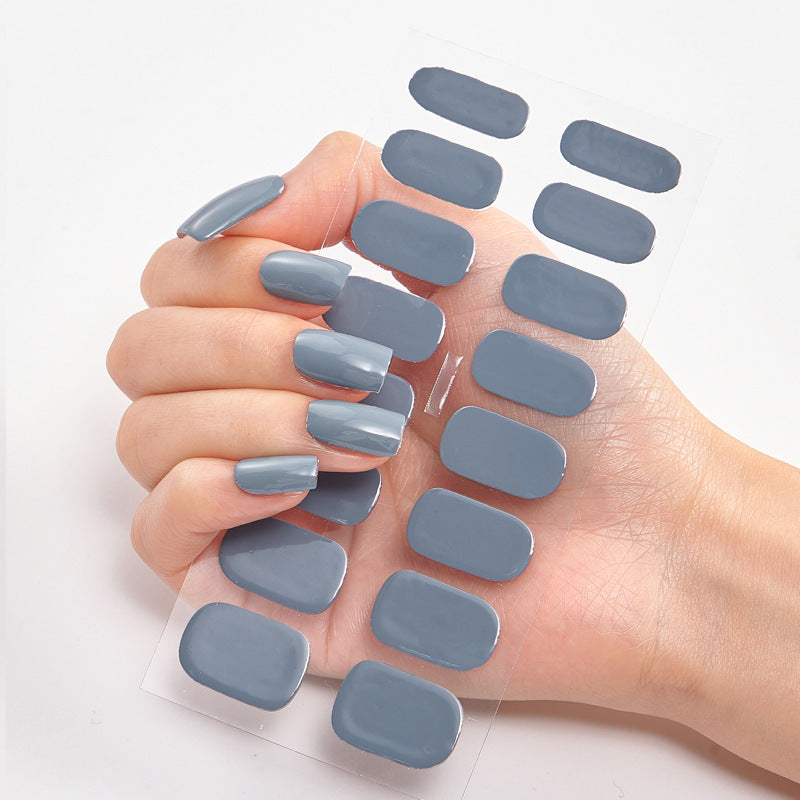Nail Art Stickers – Solid Color Self-Adhesive Nail Strips Set