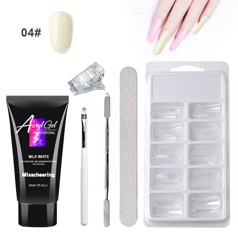 Painless Extension Gel Nail Art – Quick Crystal Gel Set Without Paper Holder CJ