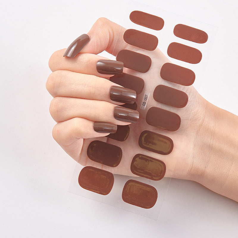 Nail Art Stickers – Solid Color Self-Adhesive Nail Strips Set