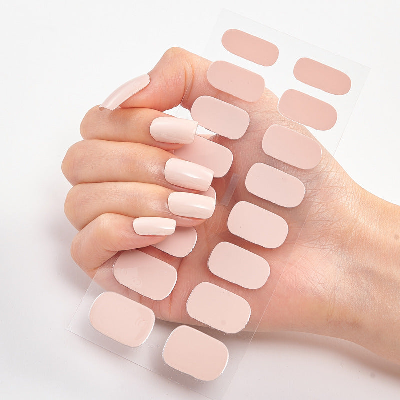 Nail Art Stickers – Solid Color Self-Adhesive Nail Strips Set
