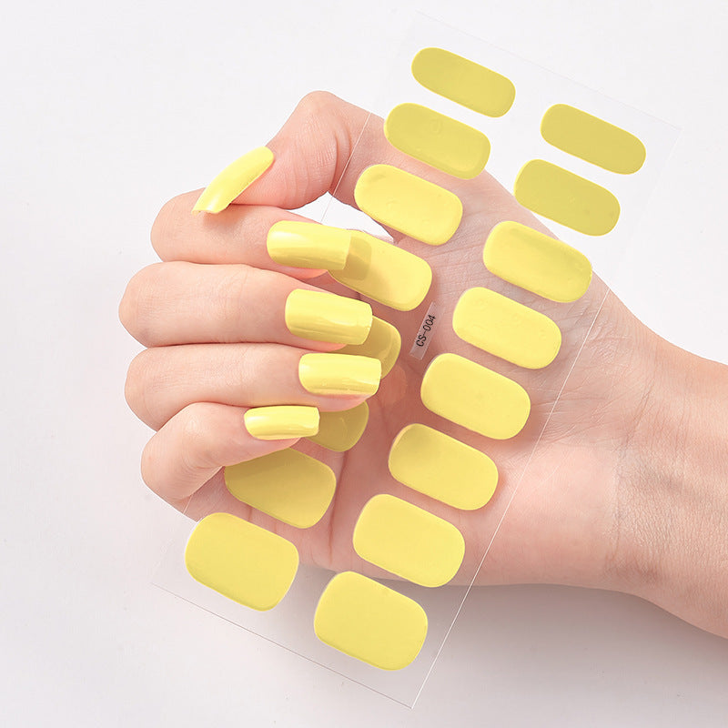 Nail Art Stickers – Solid Color Self-Adhesive Nail Strips Set