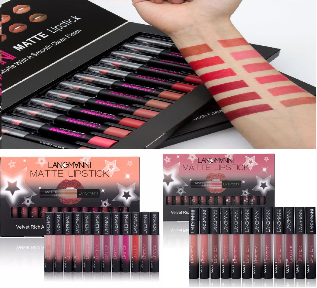 Matte Lipstick Set – Waterproof Long-Lasting Velvet Finish CJ