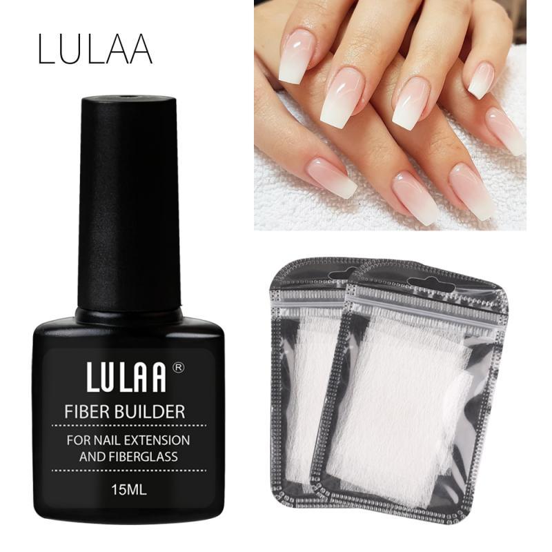 Nail Extension Fiber Set – Gel Repair Liquid with Paper-Free Support Sheets for Easy Nail Extensions