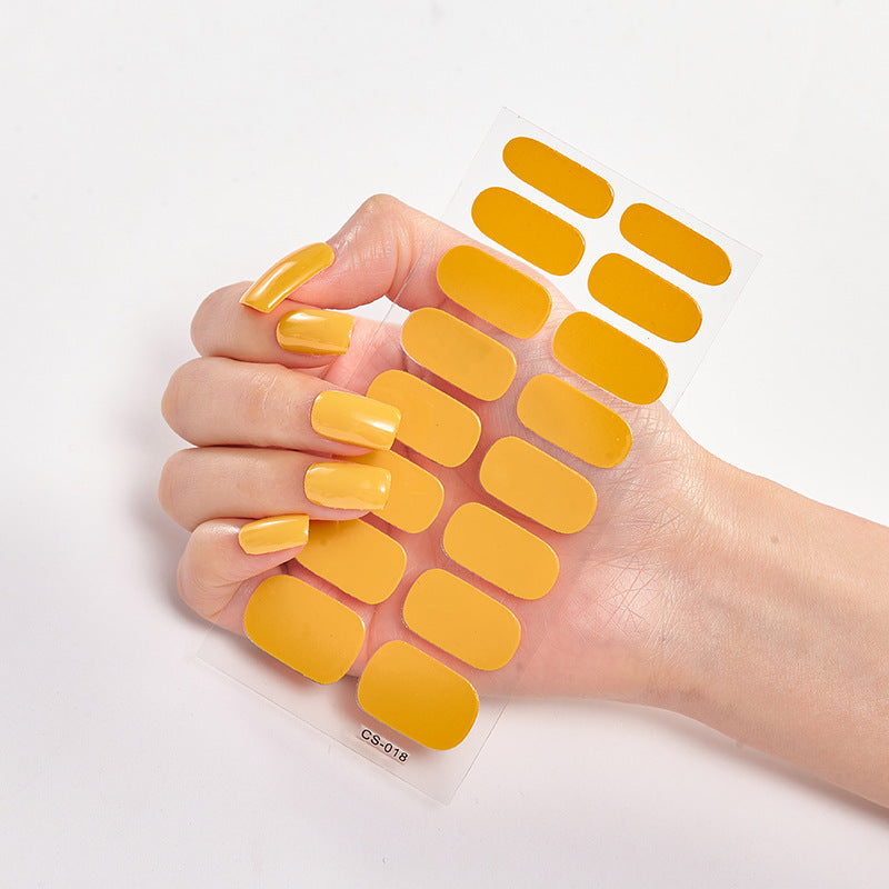 Nail Art Stickers – Solid Color Self-Adhesive Nail Strips Set