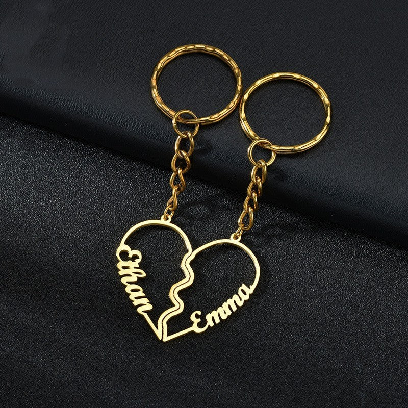 Customizable DIY English Letter Stainless Steel Keychain – Personalizable Gift