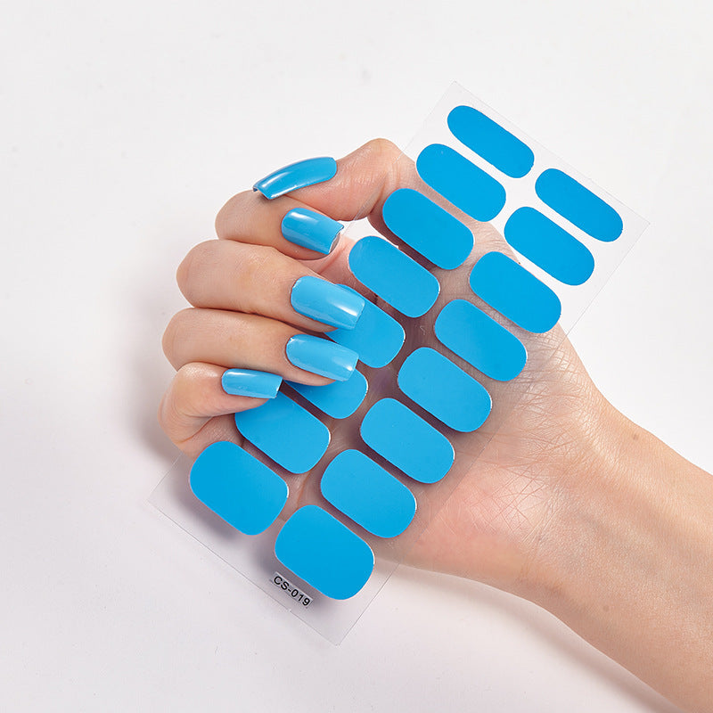 Nail Art Stickers – Solid Color Self-Adhesive Nail Strips Set