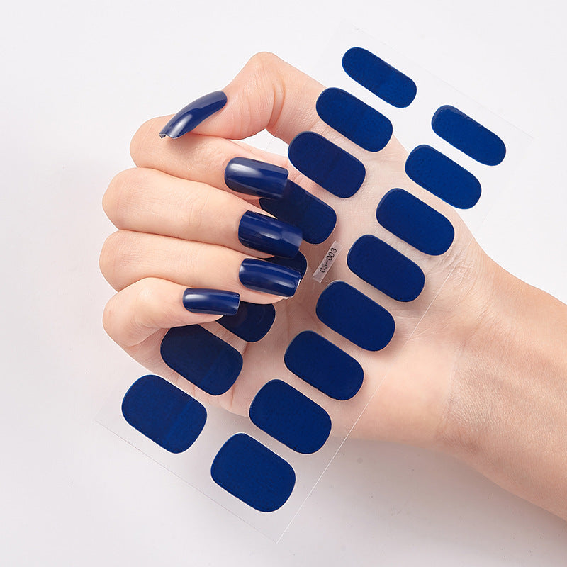 Nail Art Stickers – Solid Color Self-Adhesive Nail Strips Set