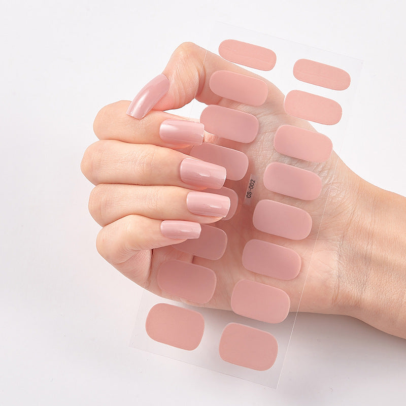 Nail Art Stickers – Solid Color Self-Adhesive Nail Strips Set
