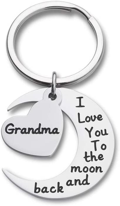 Customizable Stainless Steel Love Moon Keychain – Personalizable Creative Small Gift