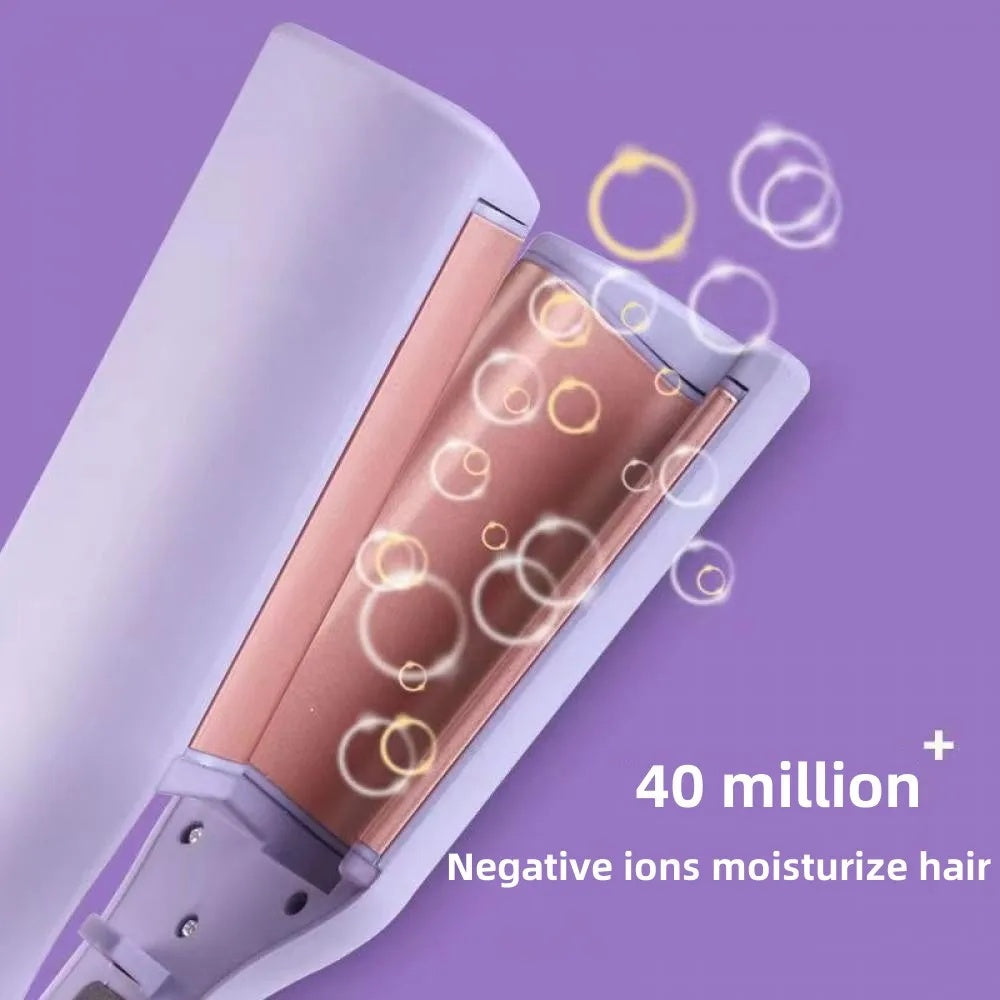 32mm Deep Wave Hair Curling Iron – 4 Temperature Settings, Fast Heating Crimping Styler for All Hair Types