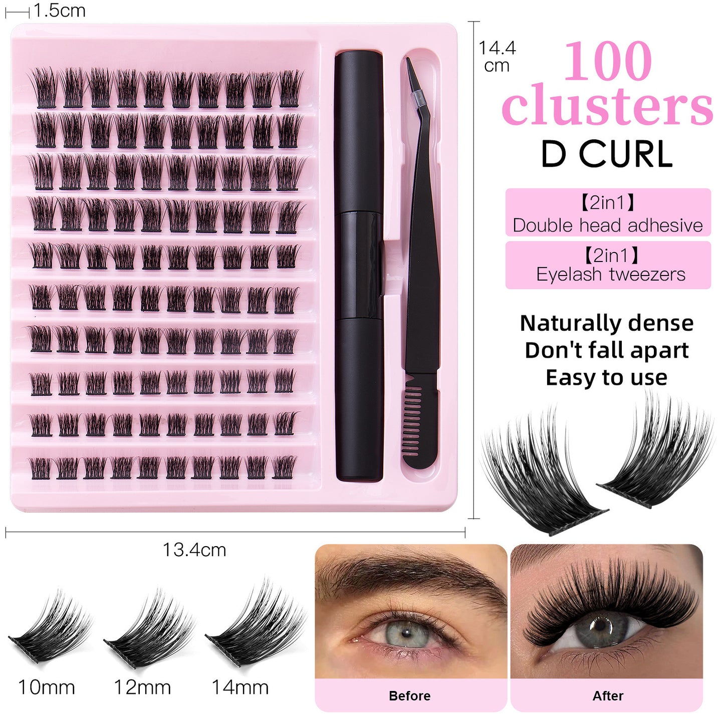 Large Capacity Single Cluster False Eyelashes Set