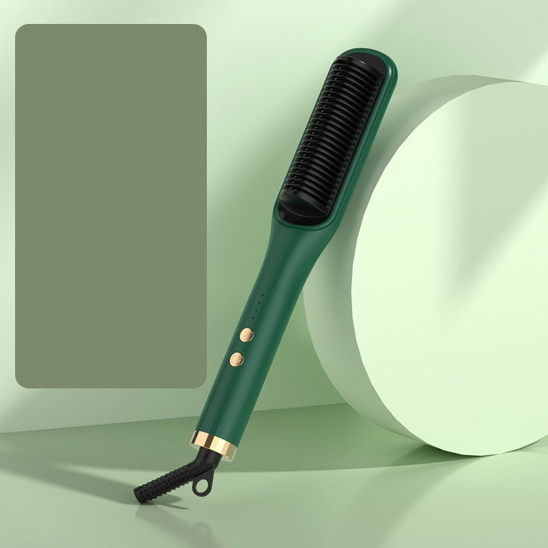 Anion Hair Care Electric Hair Curler and Straightener Comb – 2-in-1 Styling Tool CJ