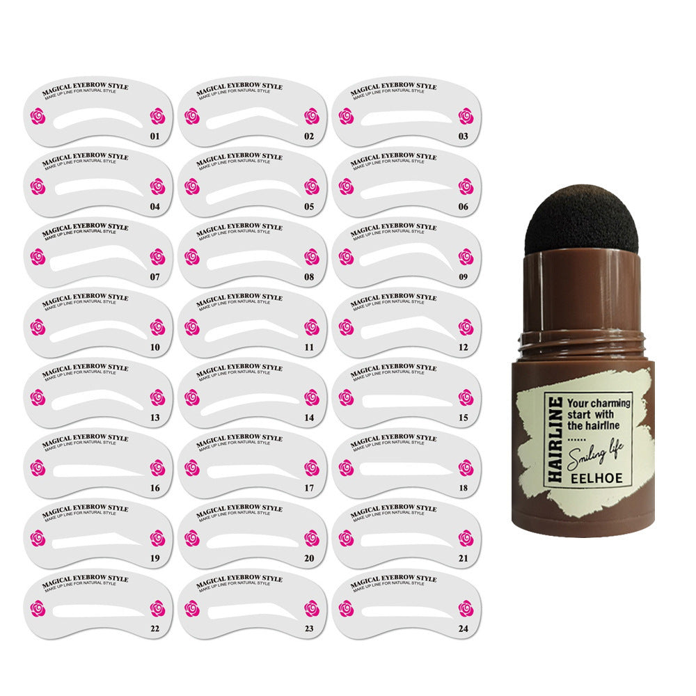 Eyebrow Mold Powder Set – Shaping Stencils and Powder for Perfect Brows