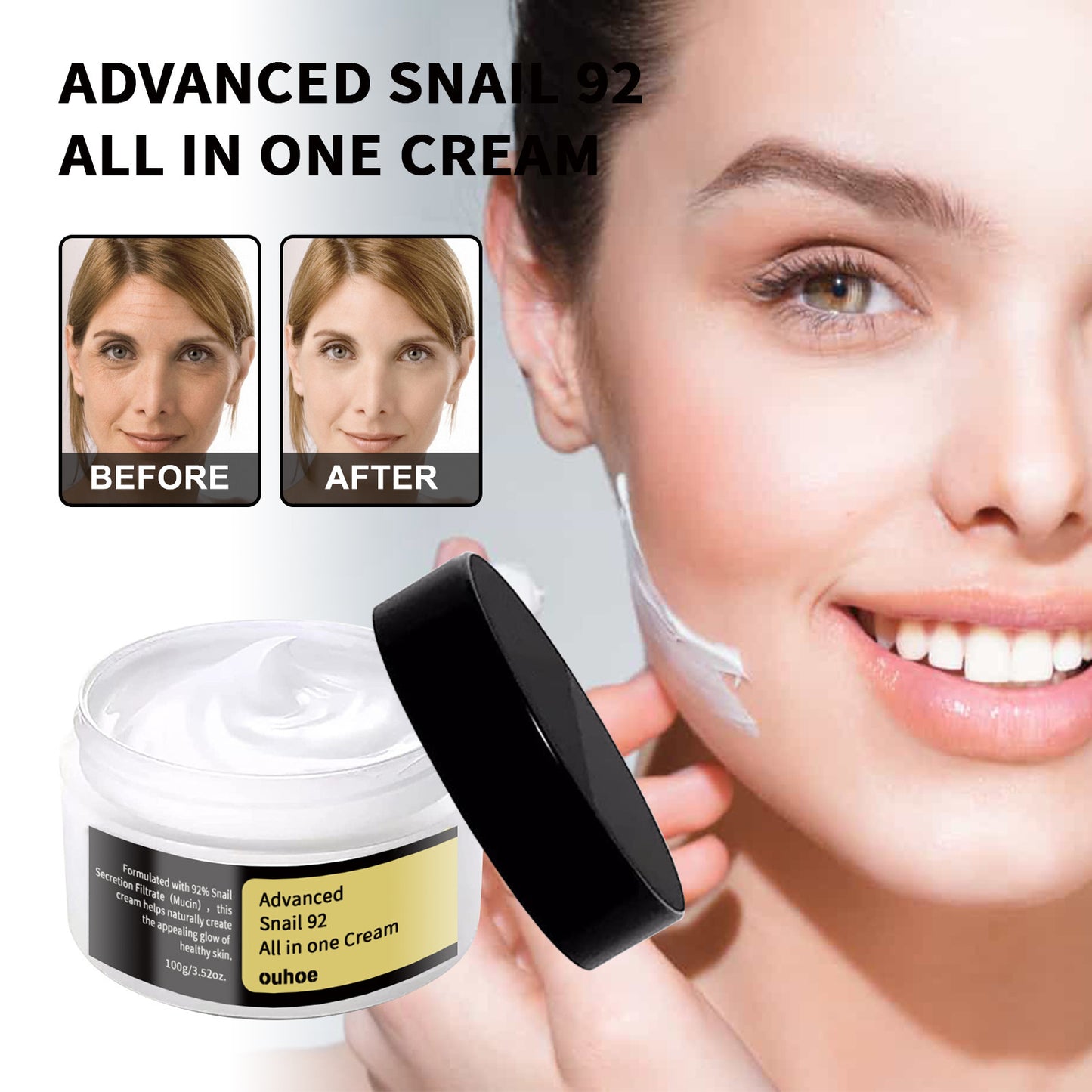 Snail Repair Face Cream – Anti-Aging, Wrinkle Fading & Firming Moisturizer