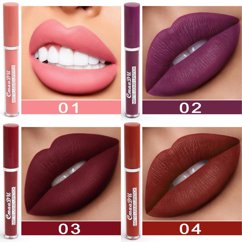 Long-Lasting Waterproof Matte Lipstick – Non-Stick Cup CJ
