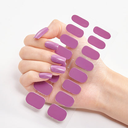 Nail Art Stickers – Solid Color Self-Adhesive Nail Strips Set