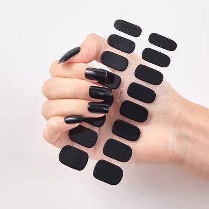 Nail Art Stickers – Solid Color Self-Adhesive Nail Strips Set