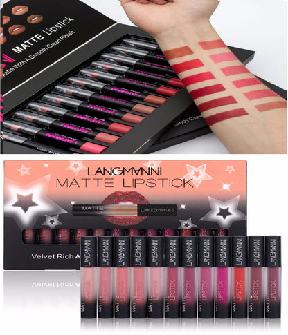 Matte Lipstick Set – Waterproof Long-Lasting Velvet Finish CJ