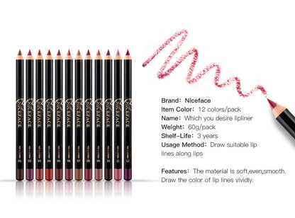 NICEFACE Nude Matte Lipstick Pencil – Long-Lasting Smooth Lip Color