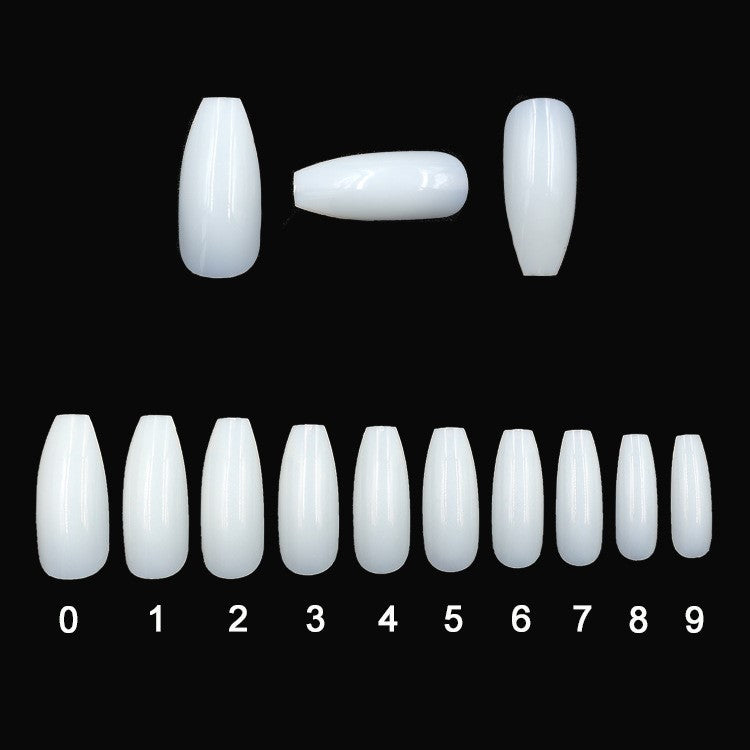 500 Transparent Natural Fake Nails CJ