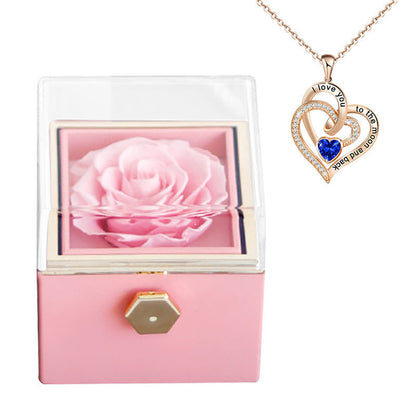 Luxury Rose Jewelry Box with Elegant Necklace – Creative Fashion Gift for Women CJ