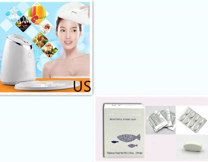 DIY Face Mask Maker Machine – Automatic Collagen & Fruit Facial Treatment for Home Spa Care CJ