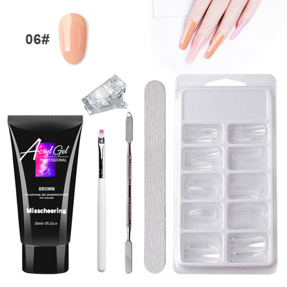 Painless Extension Gel Nail Art – Quick Crystal Gel Set Without Paper Holder CJ