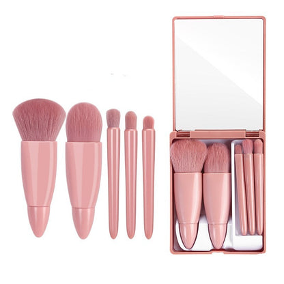 5-Piece Makeup Brush Set – Powder, Eyeshadow, Foundation & Blush Blending Brushes CJ