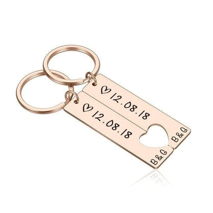 Customized Couples Keychain – Perfect Gift for Anniversary or Valentine’s Day CJ