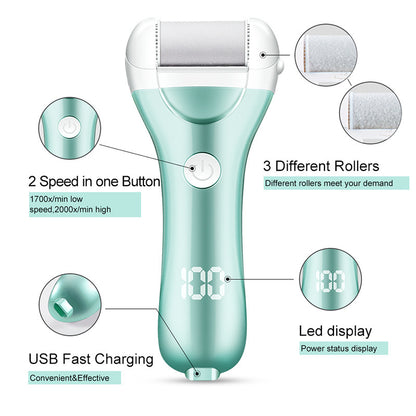 Electric Foot File for Heels – Professional Pedicure Tool to Remove Dead Skin, Calluses, and Hard Skin