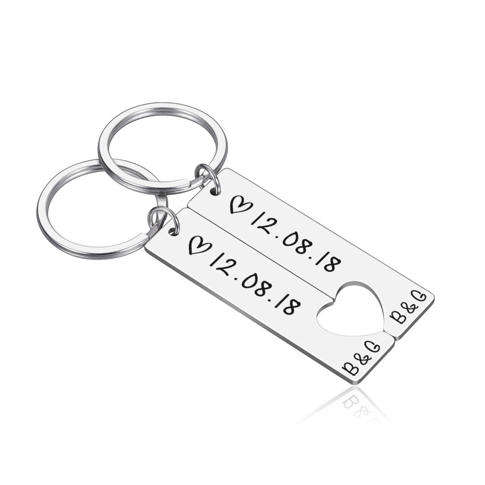 Customized Couples Keychain – Perfect Gift for Anniversary or Valentine’s Day CJ