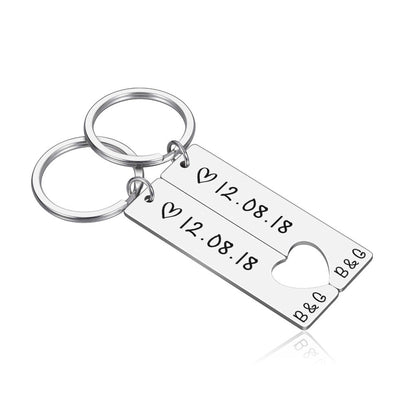 Customized Couples Keychain – Perfect Gift for Anniversary or Valentine’s Day CJ