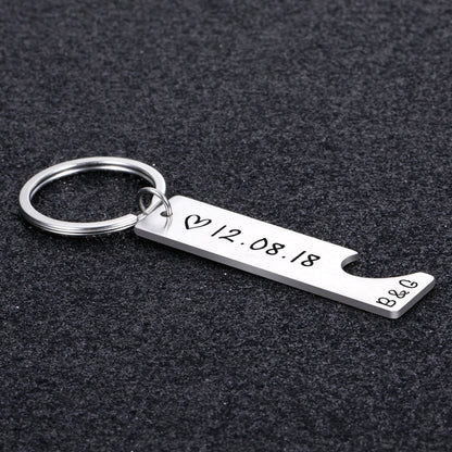 Customized Couples Keychain – Perfect Gift for Anniversary or Valentine’s Day CJ