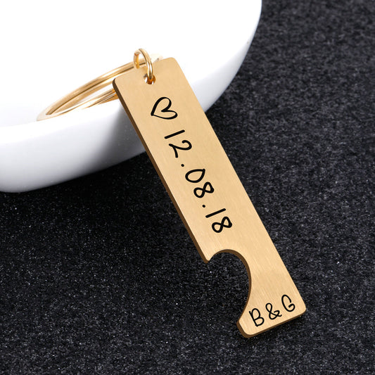 Customized Couples Keychain – Perfect Gift for Anniversary or Valentine’s Day CJ