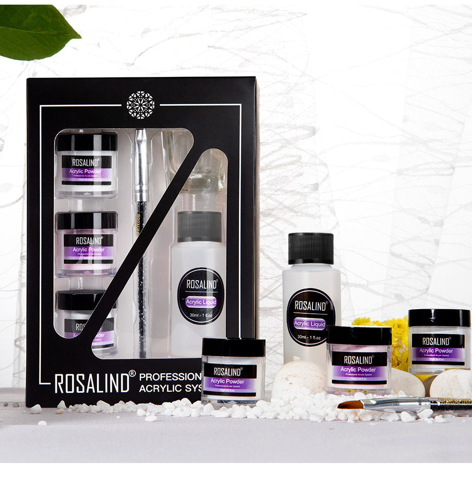 Nail Powder Acrylic System Kit – Professional Nail Art Set with Liquid, Glass Cup & Tools CJ