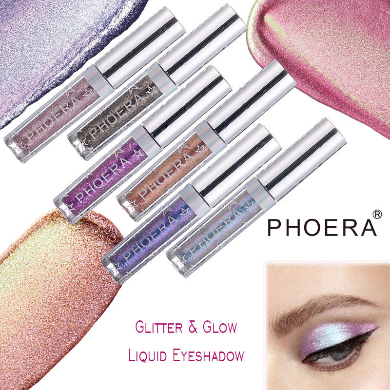 PHOERA Magnificent Metals Glitter & Glow Liquid Eyeshadow – 12 Colors CJ