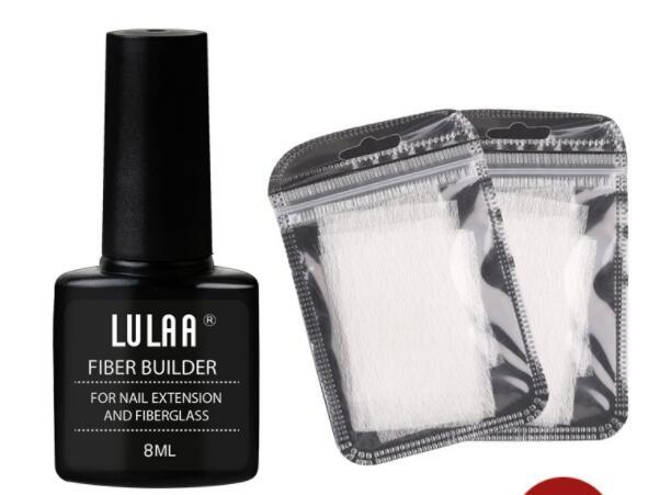Nail Extension Fiber Set – Gel Repair Liquid with Paper-Free Support Sheets for Easy Nail Extensions