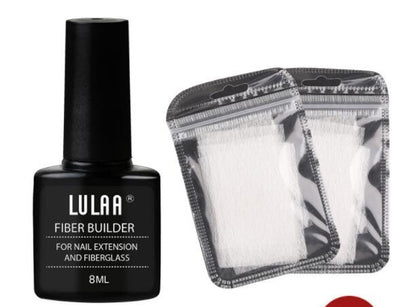 Nail Extension Fiber Set – Gel Repair Liquid with Paper-Free Support Sheets for Easy Nail Extensions